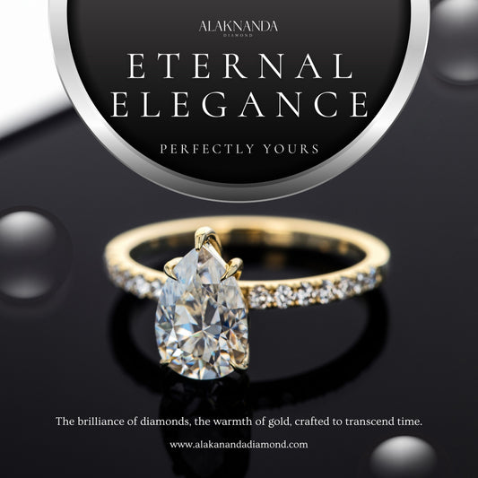 Eternal Elegance Diamond Ring – Timeless Pear-Cut Brilliance in Gold, Crafted for Sophisticated Beauty, Luxury Style, and Unforgettable Sparkle Everyday