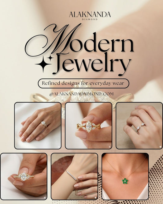 Elegant Alaknanda Diamond Modern Jewelry Collection For Everyday Luxury Style