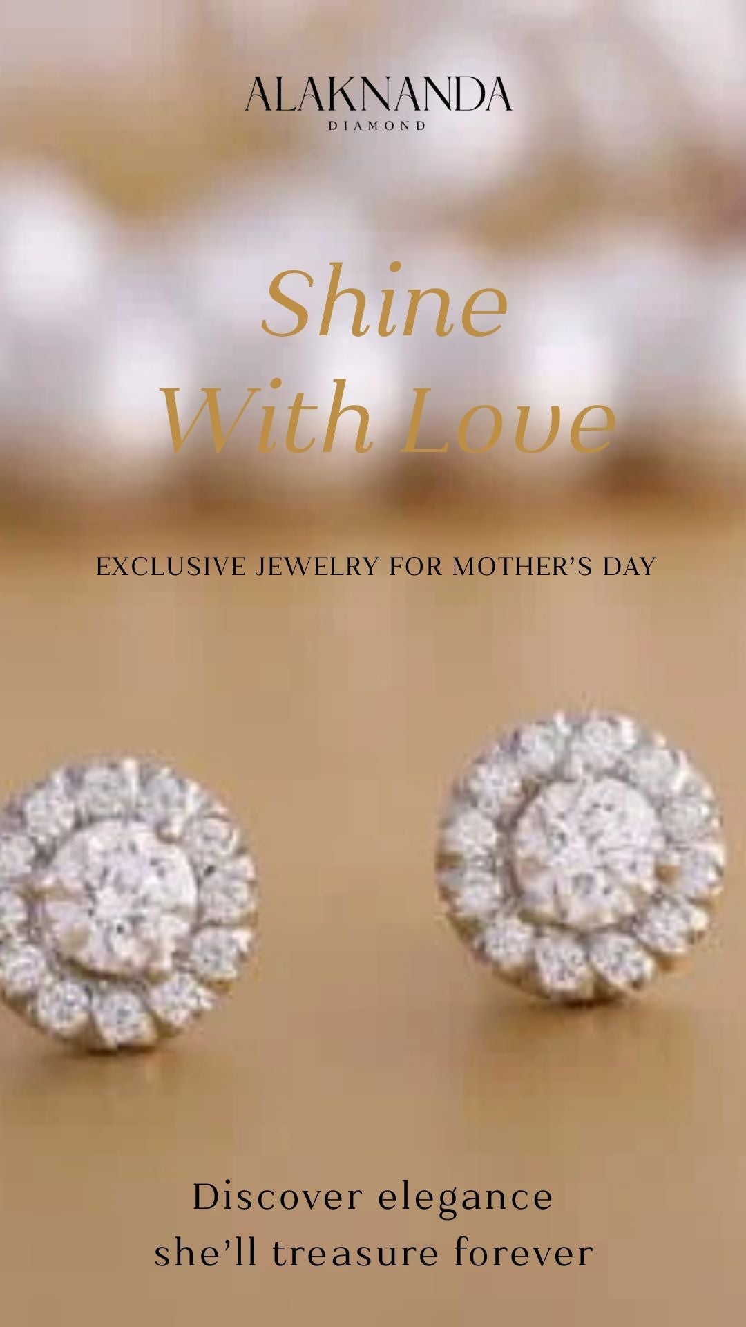 Elegant Diamond Stud Earrings by Alaknanda Diamond Perfect Mother’s Day Gift Timeless Sparkle Luxury Jewelry for Every Loving Mom Celebration