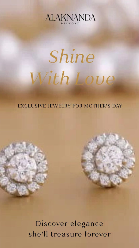 Elegant Diamond Stud Earrings by Alaknanda Diamond Perfect Mother’s Day Gift Timeless Sparkle Luxury Jewelry for Every Loving Mom Celebration