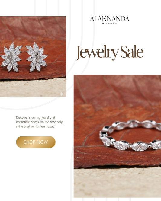 Elegant Diamond Jewelry Sale Featuring Sparkling Earrings And Rings