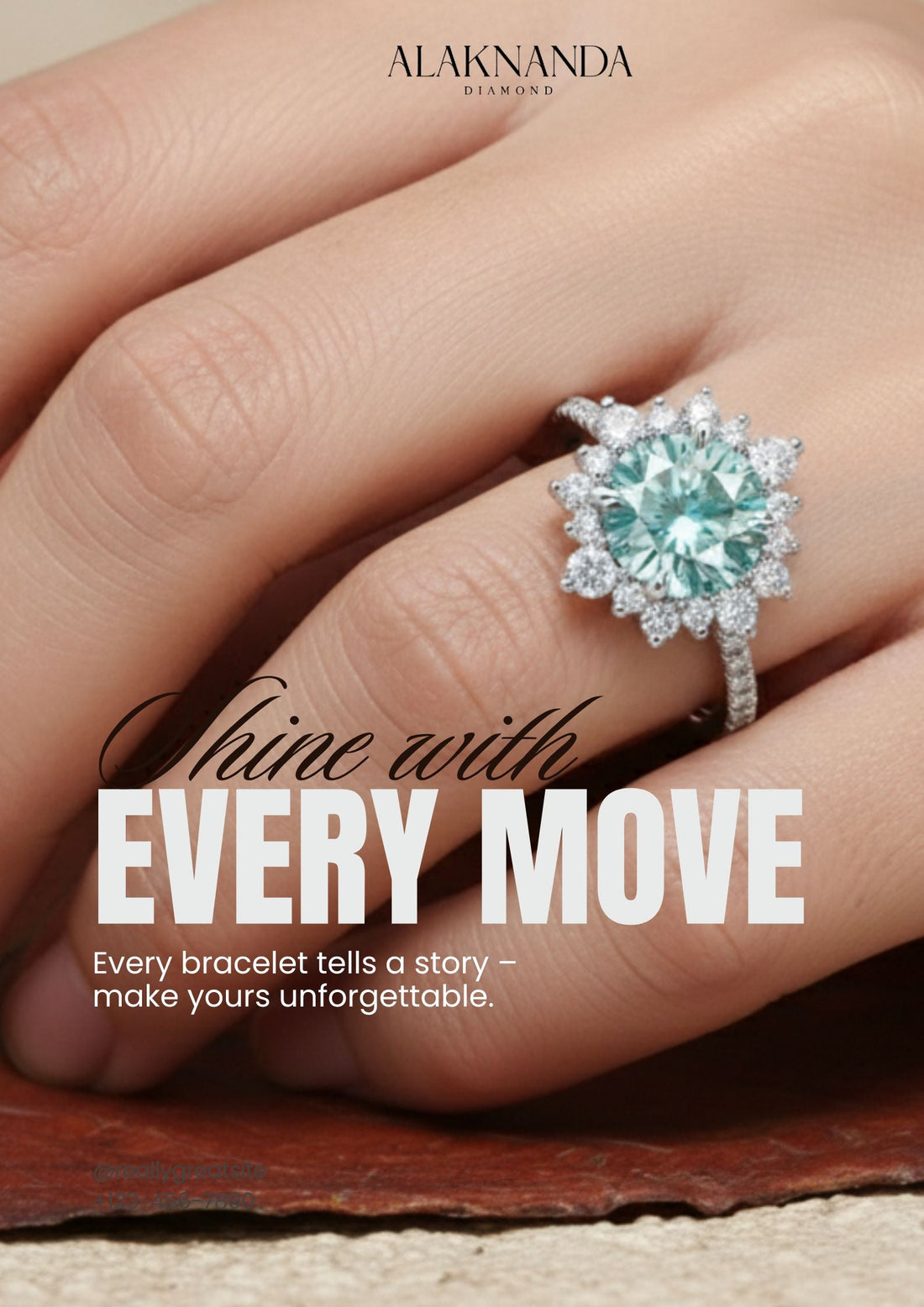 Elegant Green Diamond Ring Sparkles With Every Graceful Move