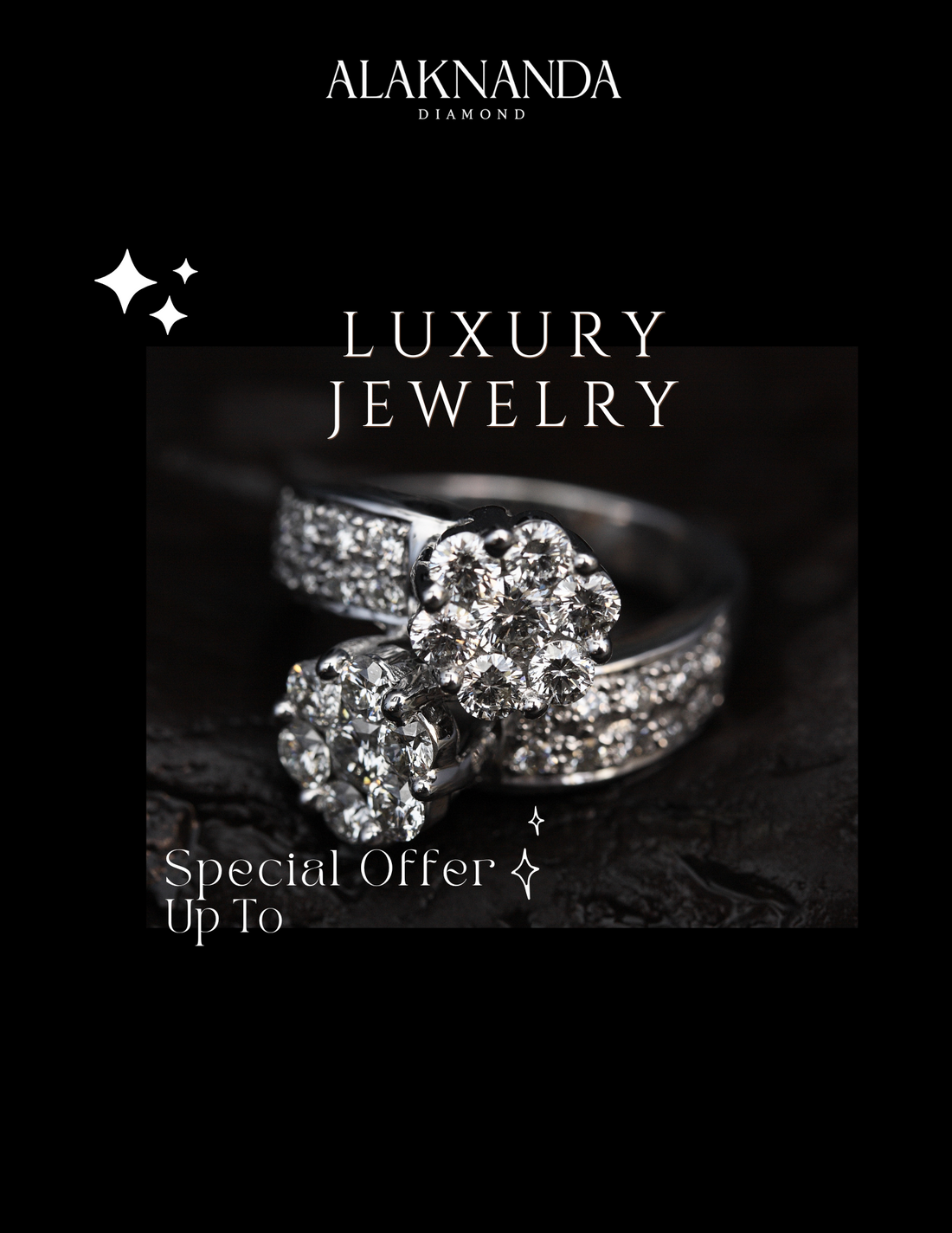 Alaknanda Diamond Luxury Jewelry – Sparkling Floral Cluster Rings with Brilliant Elegance and Timeless Special Offer