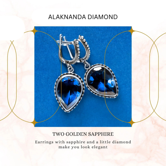 Radiant Teardrop Sapphire Earrings with Diamond Accents for a Bold and Elegant Statement Look