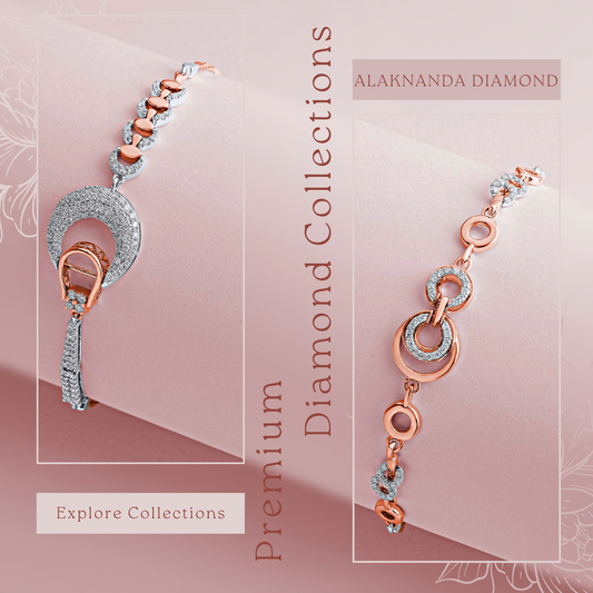 Elegant Diamond Bracelets – Contemporary Rose Gold Designs with Timeless Sparkle from Alaknanda Premium Collection