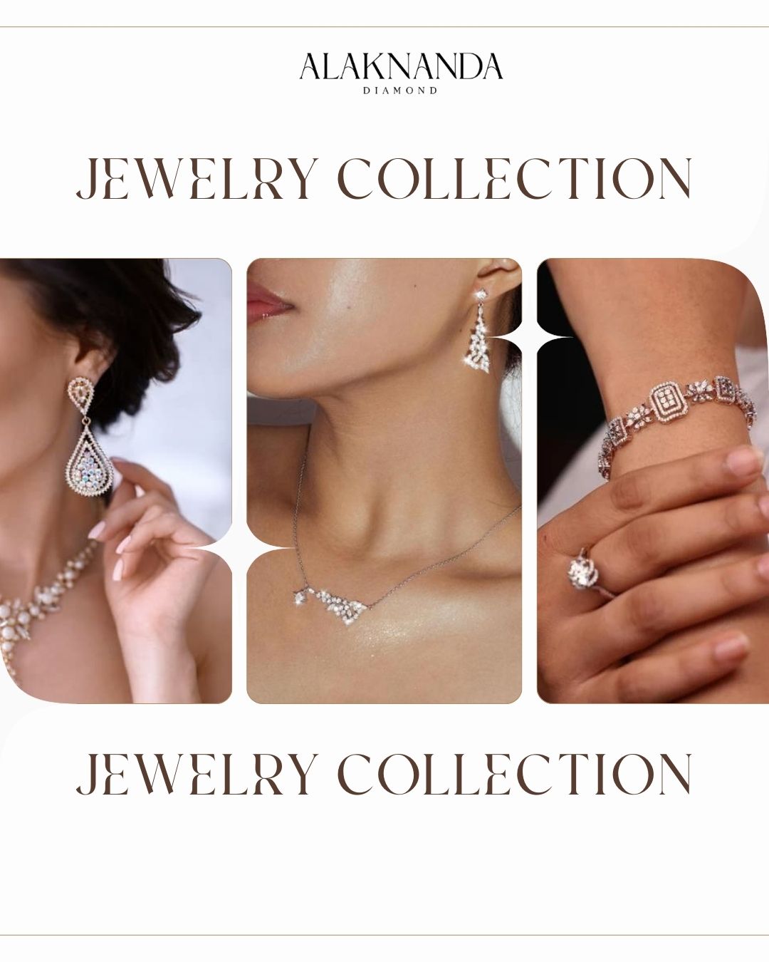 Alaknanda Diamond Jewelry Collection Featuring Elegant Earrings, Necklaces, and Bracelets with Timeless Designs, Brilliant Sparkle, and Luxury Style for Every Occasion