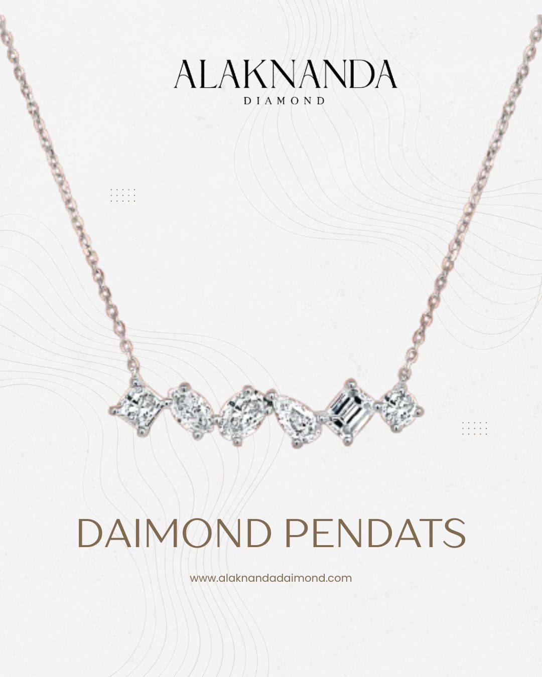 Elegant Diamond Pendant Necklace by Alaknanda Diamond Featuring Brilliant Multi Shape Stones Timeless Luxury Design Perfect for Everyday and Special Occasions