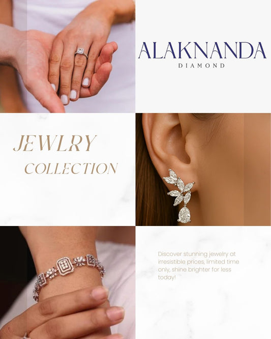 Alaknanda Diamond Jewelry Collection Featuring Elegant Rings, Floral Earrings, Luxury Bracelets, Timeless Designs, and Brilliant Sparkle for Every Special Occasion