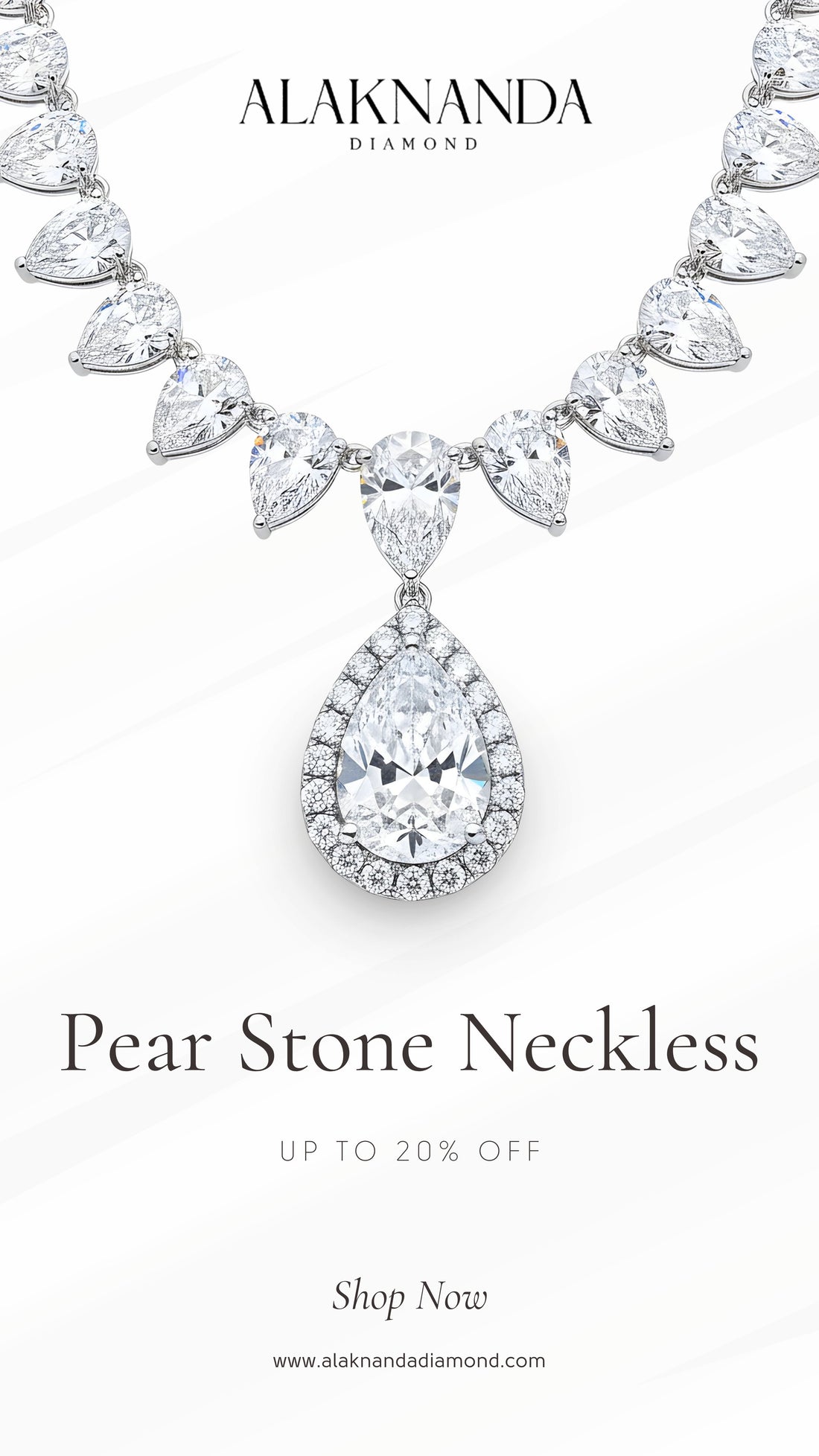 Radiant Pear Diamond Necklace Elegance That Captures Light, Grace, Luxury And Timeless Beauty Designed To Shine At Every Special Moment. ✨💎