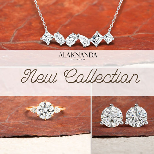 Elegant Diamond Jewelry New Collection Featuring Necklace Ring Earrings Set