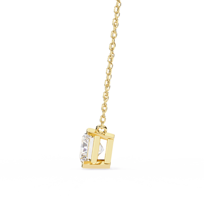 1.95 CT Radiant Cut Lab Grown Diamond Four Prong Pendant