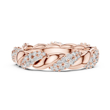Round Lab Grown Diamond Twisted Eternity Band