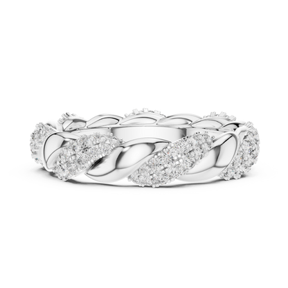 Round Lab Grown Diamond Twisted Eternity Band