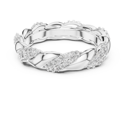 Round Lab Grown Diamond Twisted Eternity Band