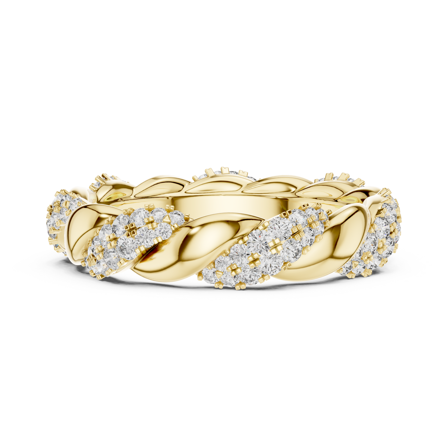 Round Lab Grown Diamond Twisted Eternity Band