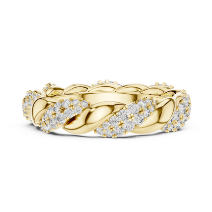 Round Lab Grown Diamond Twisted Eternity Band