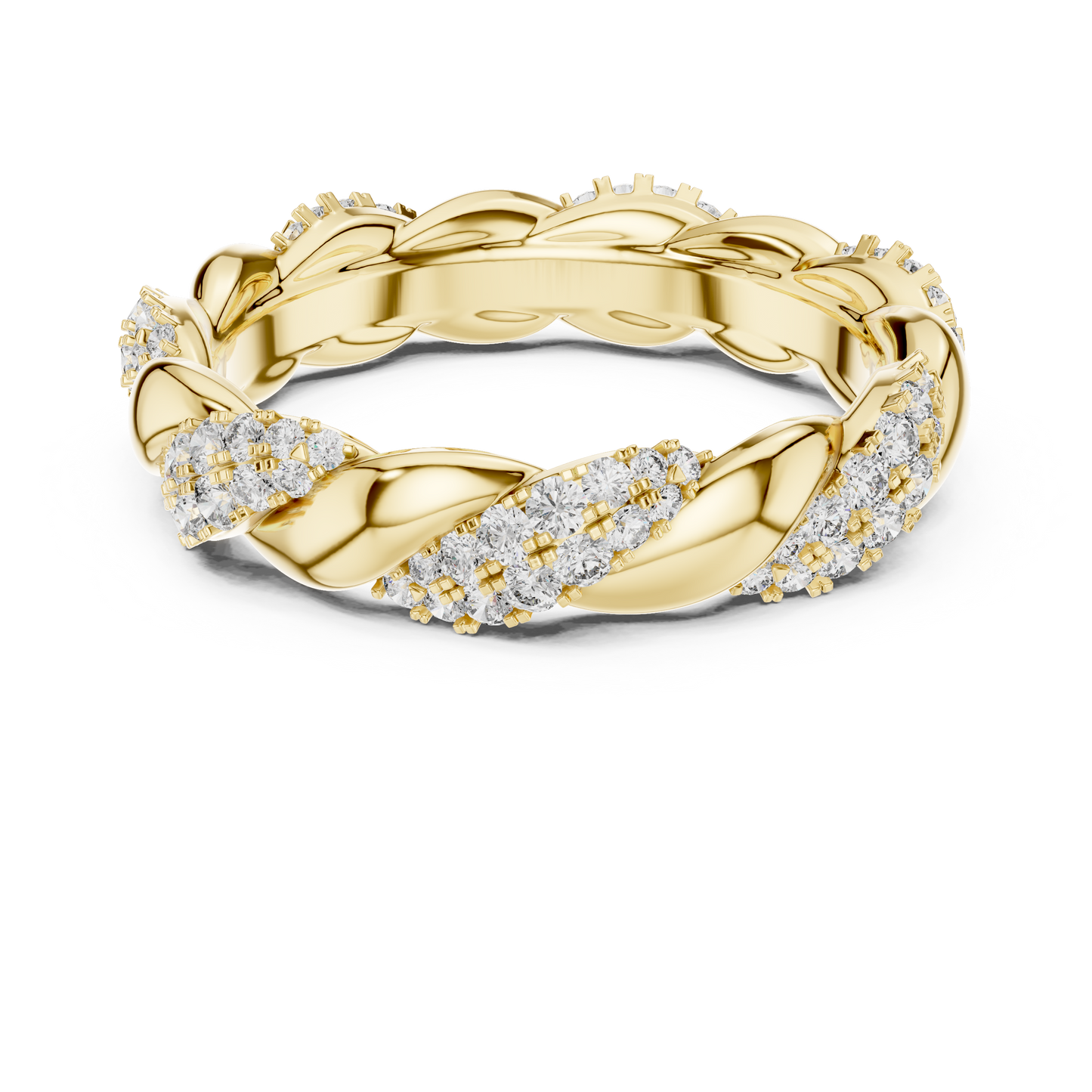 Round Lab Grown Diamond Twisted Eternity Band