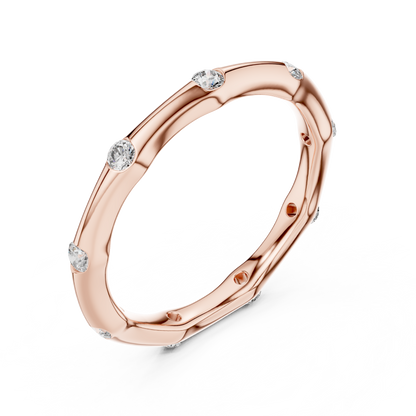 Minimalist Wavy Lab Grown Diamond Band