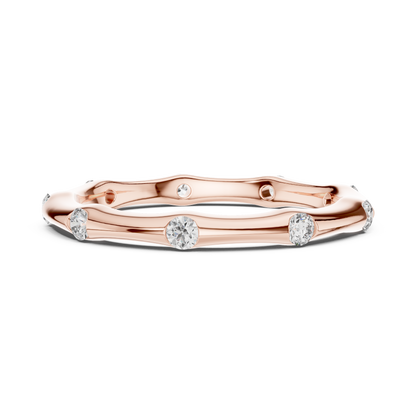 Minimalist Wavy Lab Grown Diamond Band