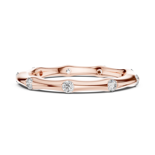 Minimalist Wavy Lab Grown Diamond Band
