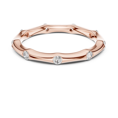 Minimalist Wavy Lab Grown Diamond Band