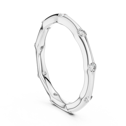 Minimalist Wavy Lab Grown Diamond Band
