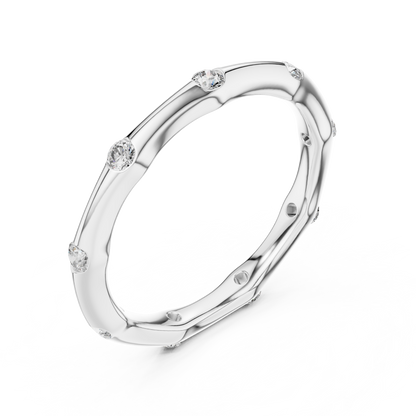 Minimalist Wavy Lab Grown Diamond Band
