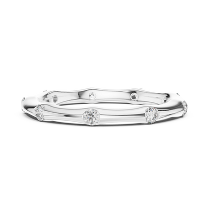 Minimalist Wavy Lab Grown Diamond Band