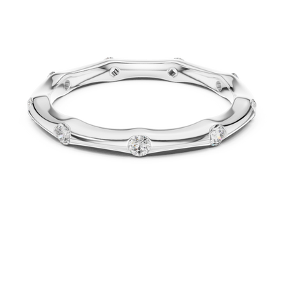 Minimalist Wavy Lab Grown Diamond Band