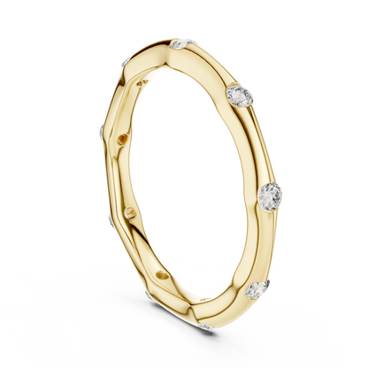 Minimalist Wavy Lab Grown Diamond Band
