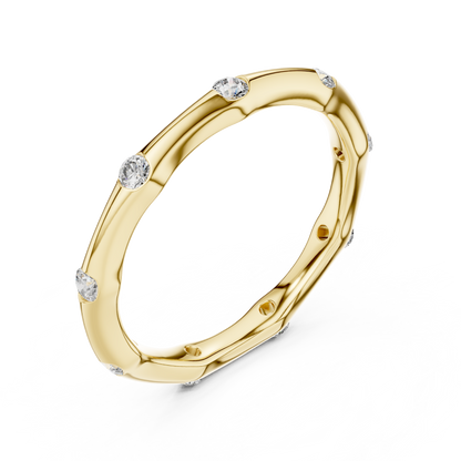 Minimalist Wavy Lab Grown Diamond Band