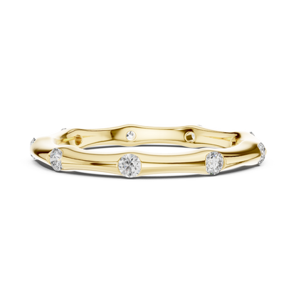 Minimalist Wavy Lab Grown Diamond Band