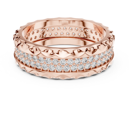 Double Row Textured Lab Grown Diamond Band