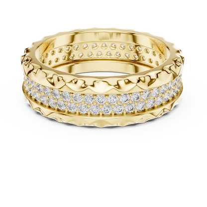 Double Row Textured Lab Grown Diamond Band