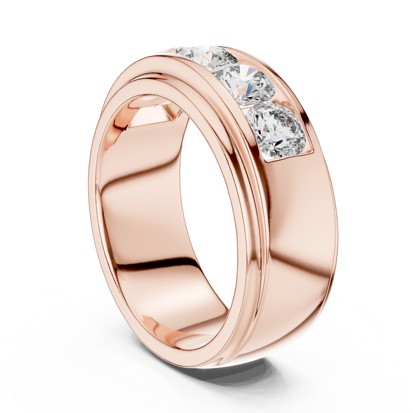 Channel Set Lab Grown Diamond Band