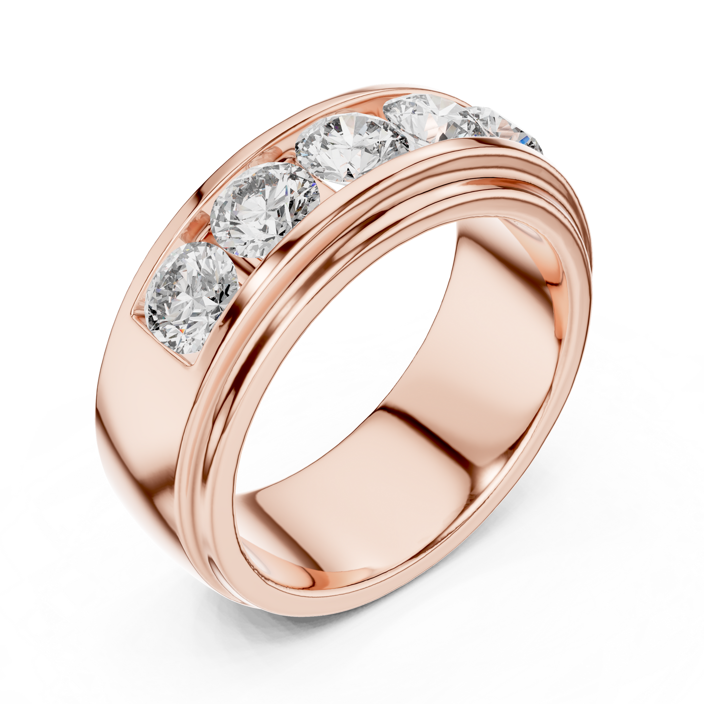 Channel Set Lab Grown Diamond Band