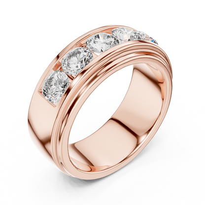Channel Set Lab Grown Diamond Band