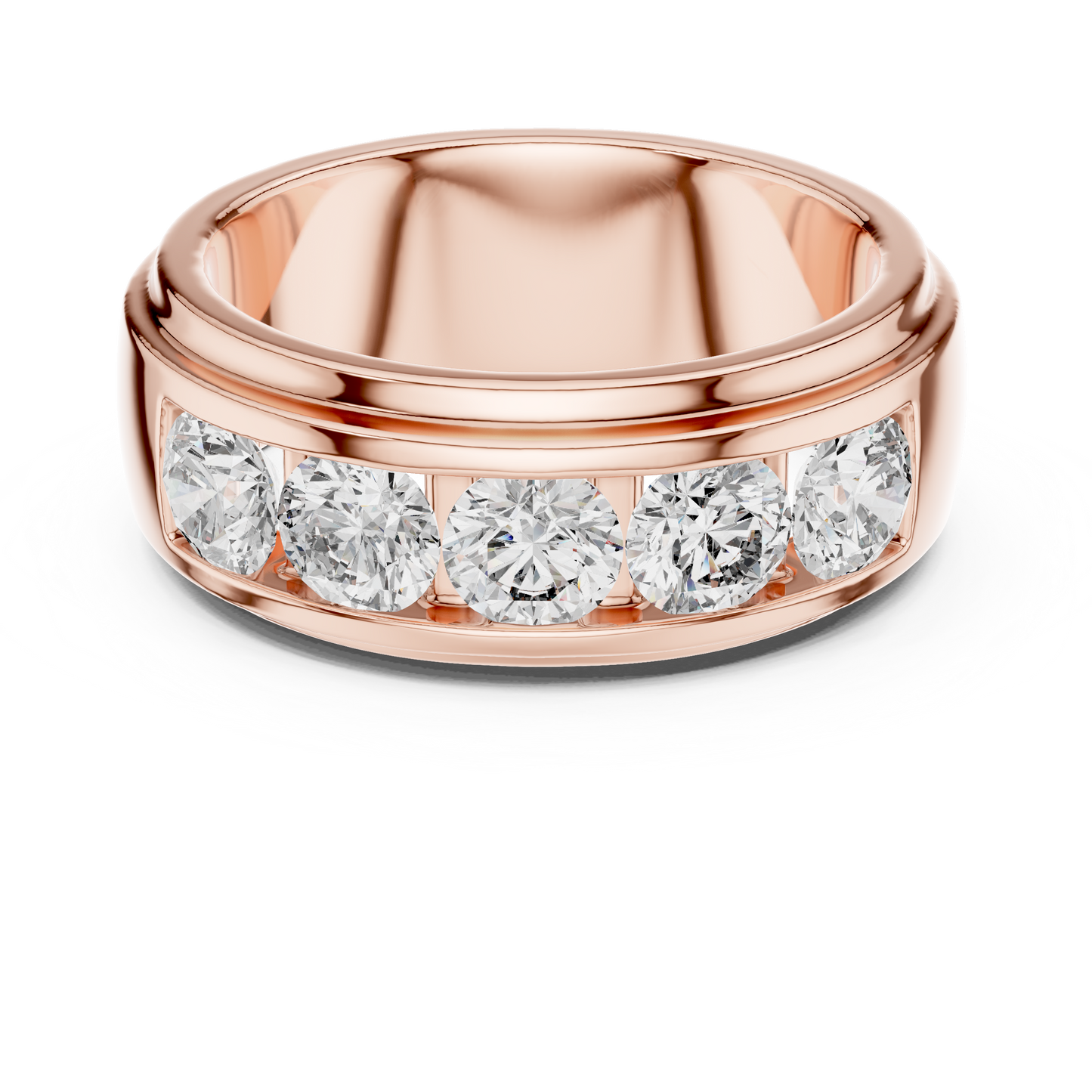 Channel Set Lab Grown Diamond Band