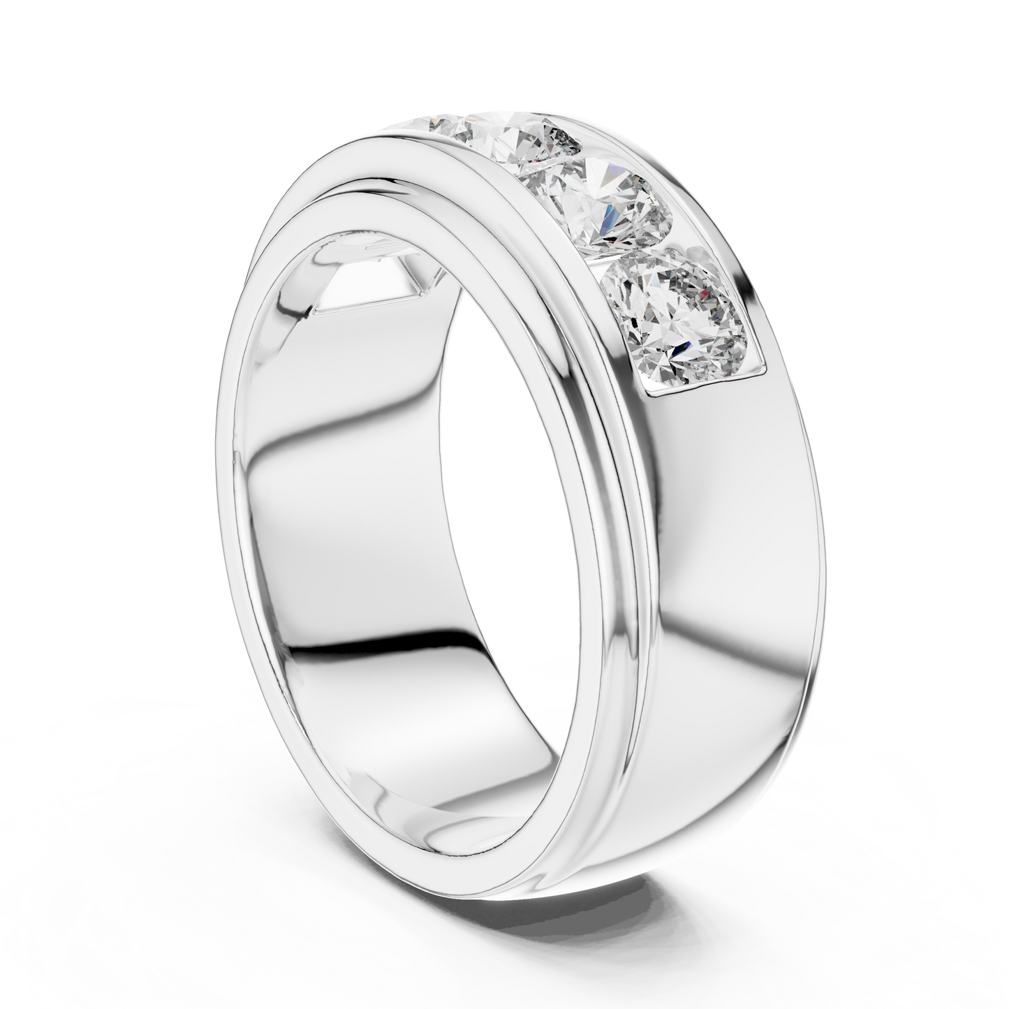 Channel Set Lab Grown Diamond Band