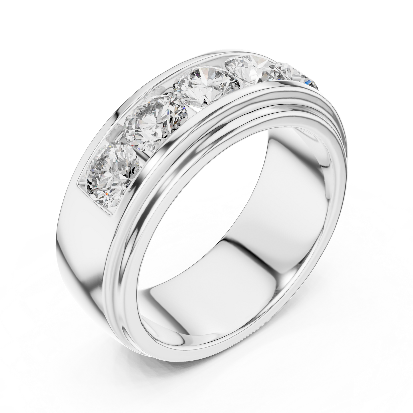 Channel Set Lab Grown Diamond Band