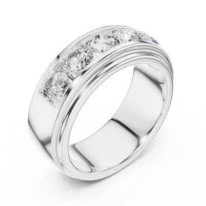 Channel Set Lab Grown Diamond Band