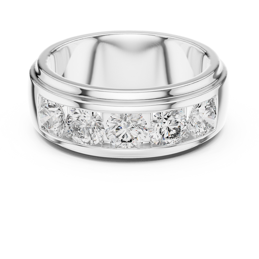 Channel Set Lab Grown Diamond Band