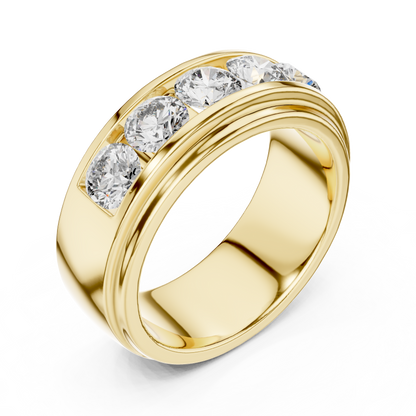 Channel Set Lab Grown Diamond Band