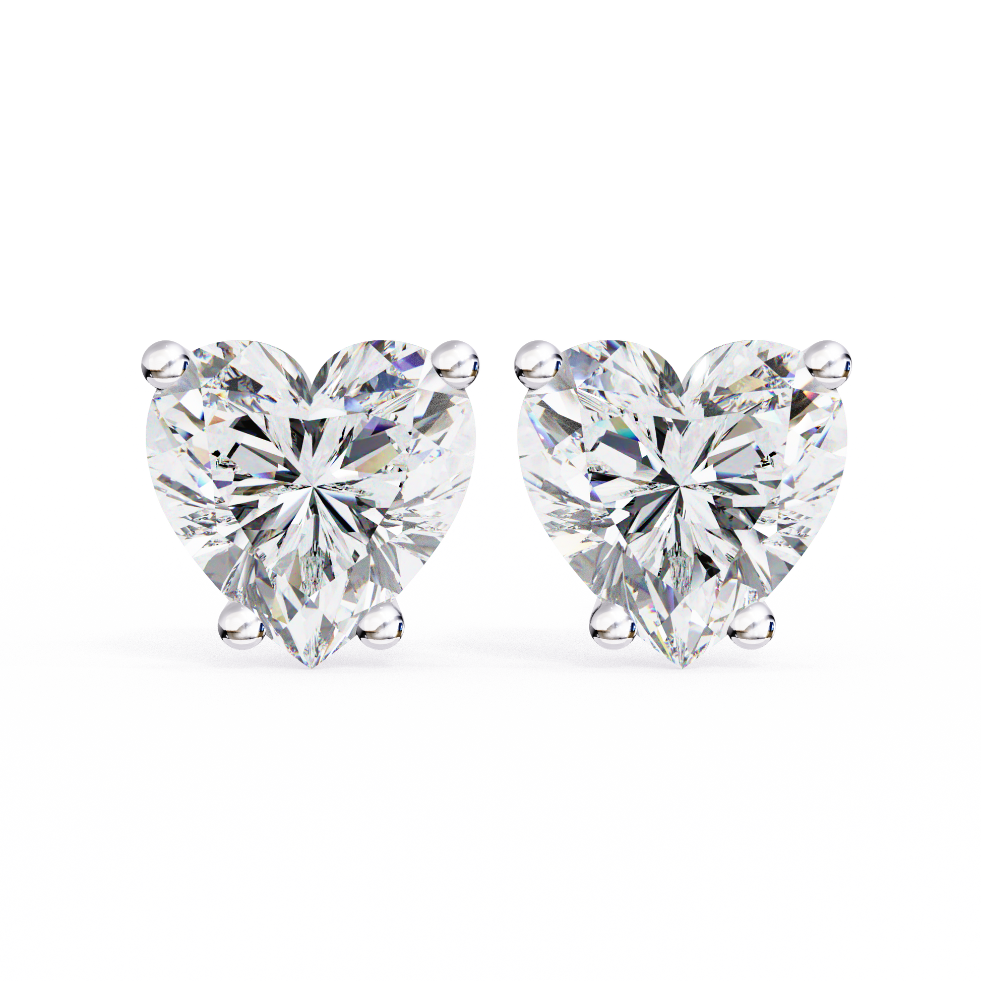 Heart Solitaire Studs