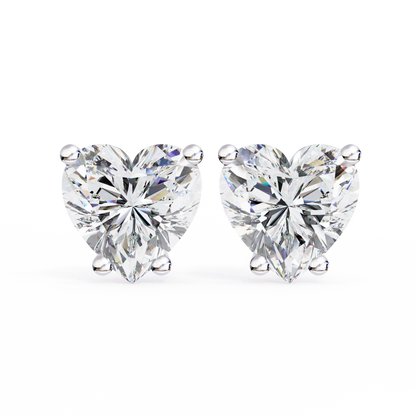 Heart Solitaire Studs