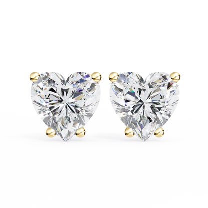 Heart Solitaire Studs