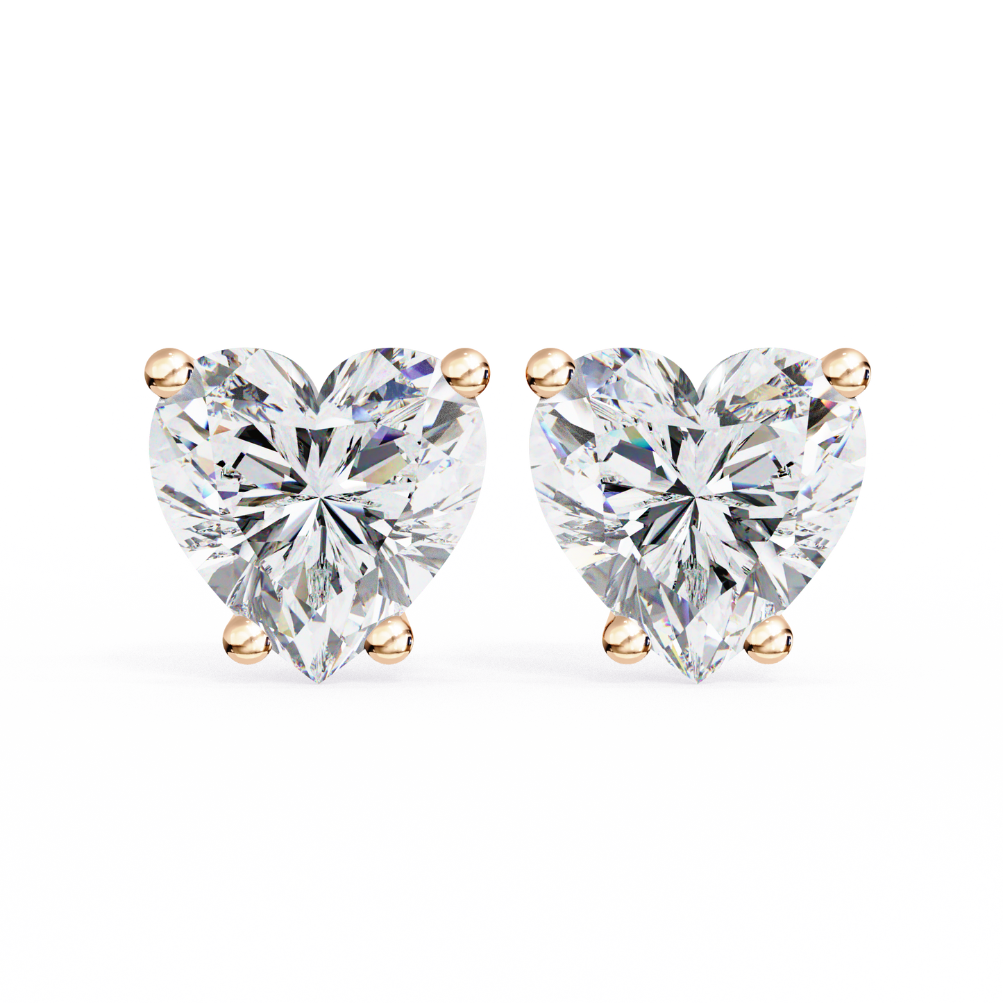 Heart Solitaire Studs