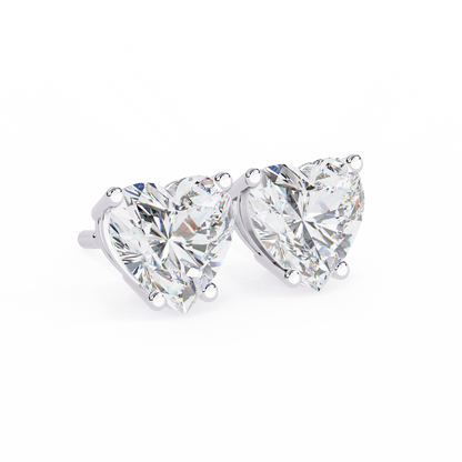 Heart Solitaire Studs