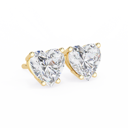 Heart Solitaire Studs