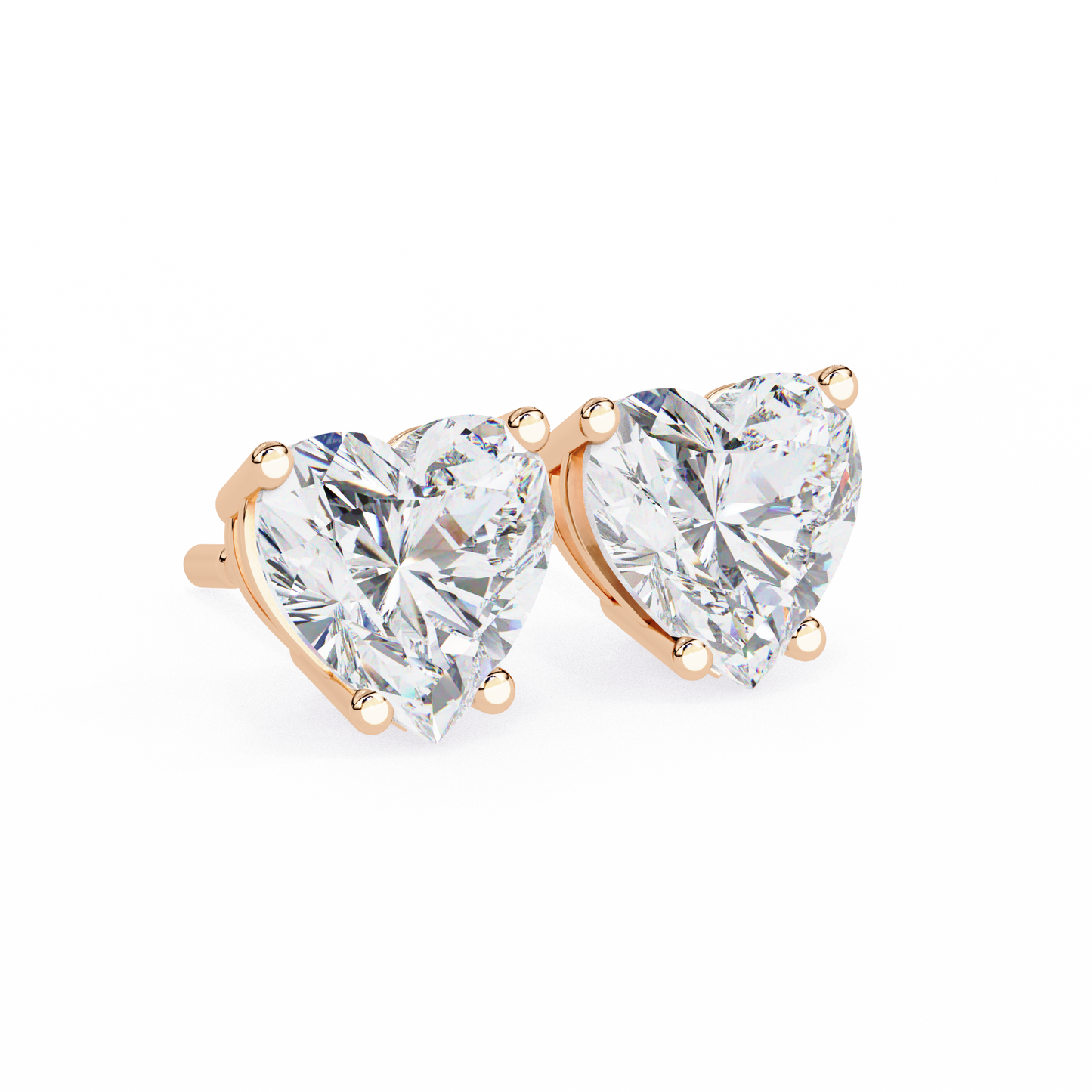 Heart Solitaire Studs